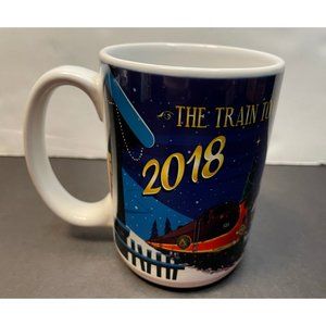 The train to Christmas Town 2018 coffee mug cup Holidays winter snow tree